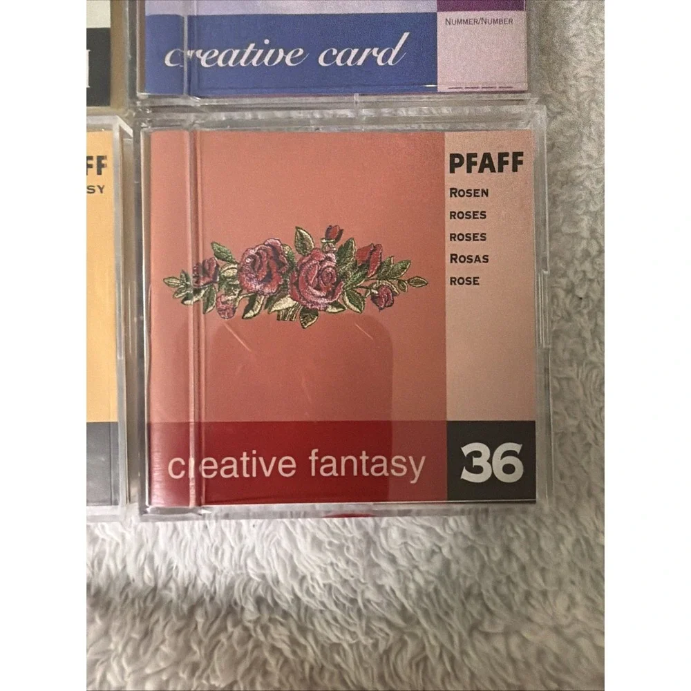 Pfaff Creative Fantasy Embroidery Cards & Memory Cards Lot of 4